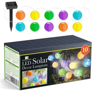 Afbeelding van Garden of Eden - Lampionnen Lichtsnoer Tuin Solar - Meerkleurig - Sfeerverlichting voor buiten op