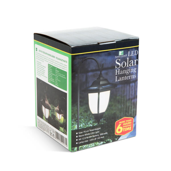 Afbeelding van Garden of Eden - Landelijke Tuinlantaarn LED Solar op Prikspot - Tuinverlichting / Sfeerverlichting - Zwart -