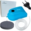 Afbeelding van Aquarium Luchtpomp met Luchtsteen Set - Zuurstof Pomp Netstroom - 6W - 360L/uur (traploos verstelbaar met