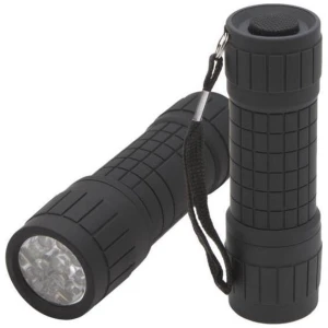 Afbeelding van PHENOM - Krachtige Mini LED Zaklamp - Zwart - 1 stuk - Spatwaterdicht - 9 LED - 50lm - Incl. gratis 3x AAA