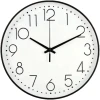 Afbeelding van HSXL - Kleine 30cm Design Wandklok met Stil Quartz Uurwerk - Zwart / Wit - HSM001 - Analoog - Klok Modern -