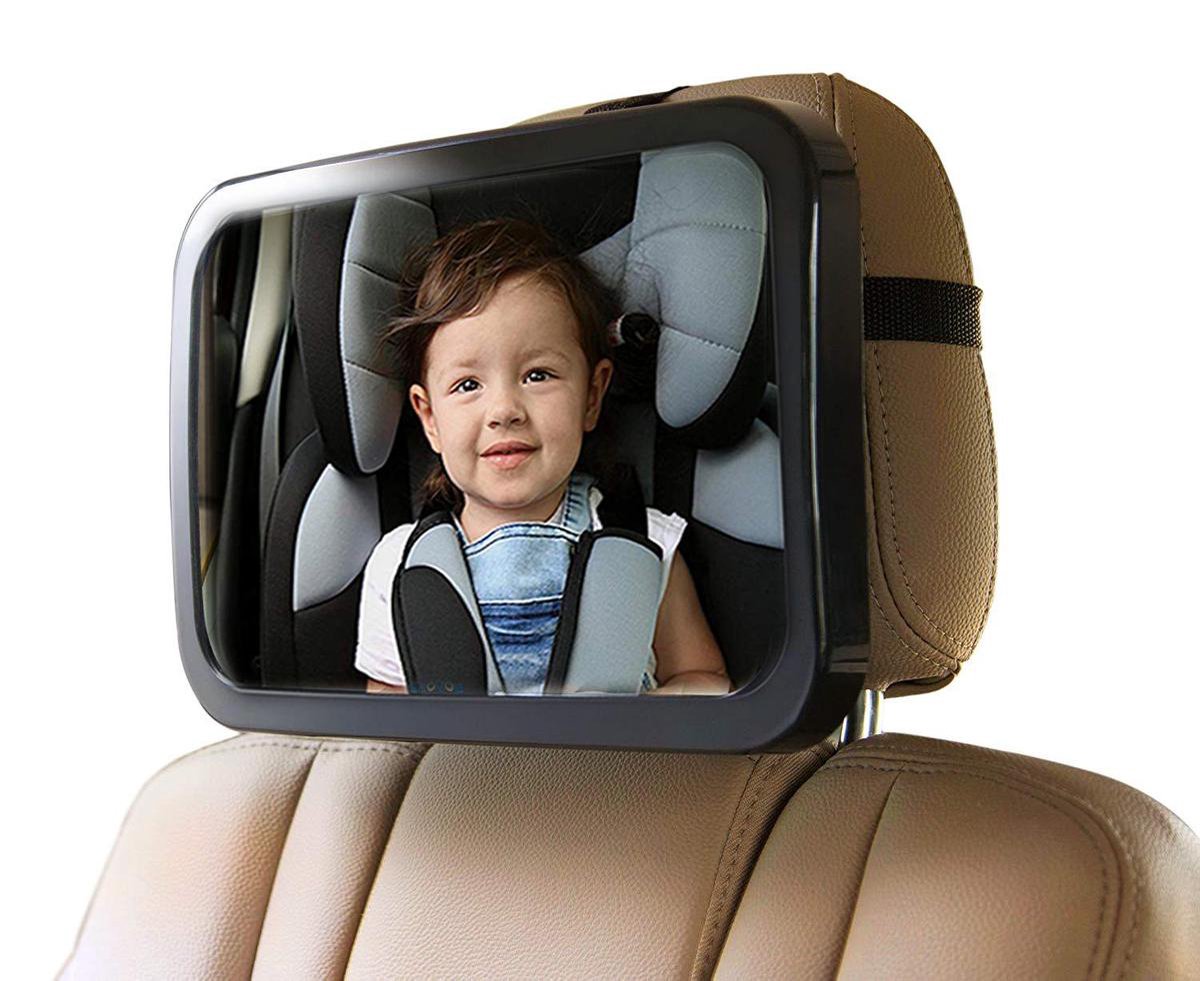 Afbeelding van Achterbank spiegel voor Baby & Kind - Auto Accessoires - Shatterproof - Zwarte A3 Verstelbare Monitor -