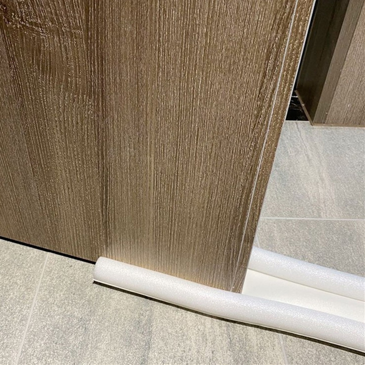 Afbeelding van HSXL Dubbele Tochtstopper voor Deur - 91 cm - Op maat te knippen - Wit - Tochtrol voor binnen Deuren -