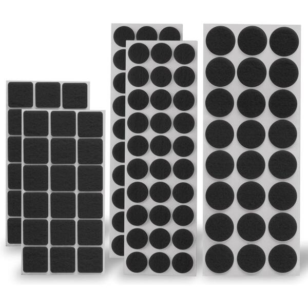 Afbeelding van 240x Premium Viltjes Stoelpoten - Zwart & Wit - Zelfklevend Anti Kras Meubelvilt voor Meubels - 240 stuks