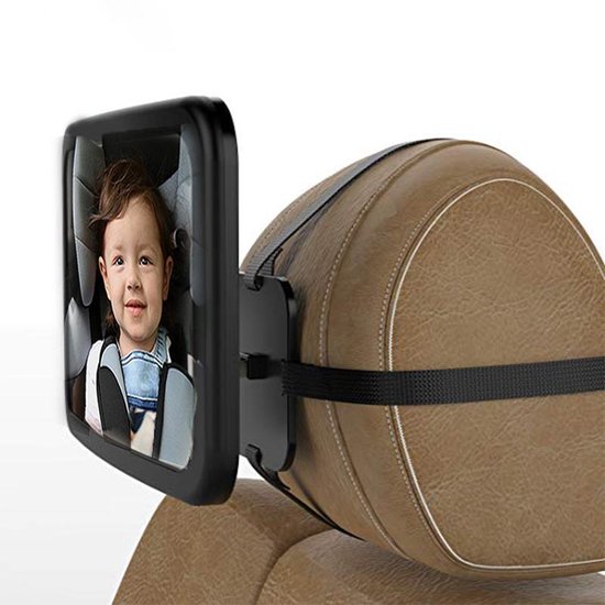 Afbeelding van Achterbank spiegel voor Baby & Kind - Auto Accessoires - Shatterproof - Zwarte A3 Verstelbare Monitor -