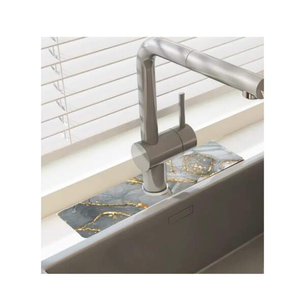 Afbeelding van HSXL - Diatomiet Mat voor Kraan - Gootsteen - Droogmat - Afdruip - Keuken - Kraanmat - Antislip - 38x10CM -