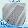 Afbeelding van HSXL - Antislipmat - 100x40CM - Incl. Netspons - Antislip Douchemat / Badmat Grijs met Zuignappen – Mat