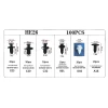 Afbeelding van Plastic Clips Popnagel - 100 stuks - Motor Kuip Clips - Auto Interieur Montage Clipjes - Trim Paneel -