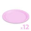 Afbeelding van Kartonnen Bordjes Roze 23cm 12 stuks - Wegwerp borden - Feest/Verjaardag/BBQ borden / Gebak Bordjes -