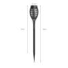 Afbeelding van Garden of Eden - Tuinfakkels Zonne-energie Solar Prikspots met Vlameffect - Set van 4 - Tuinverlichting /