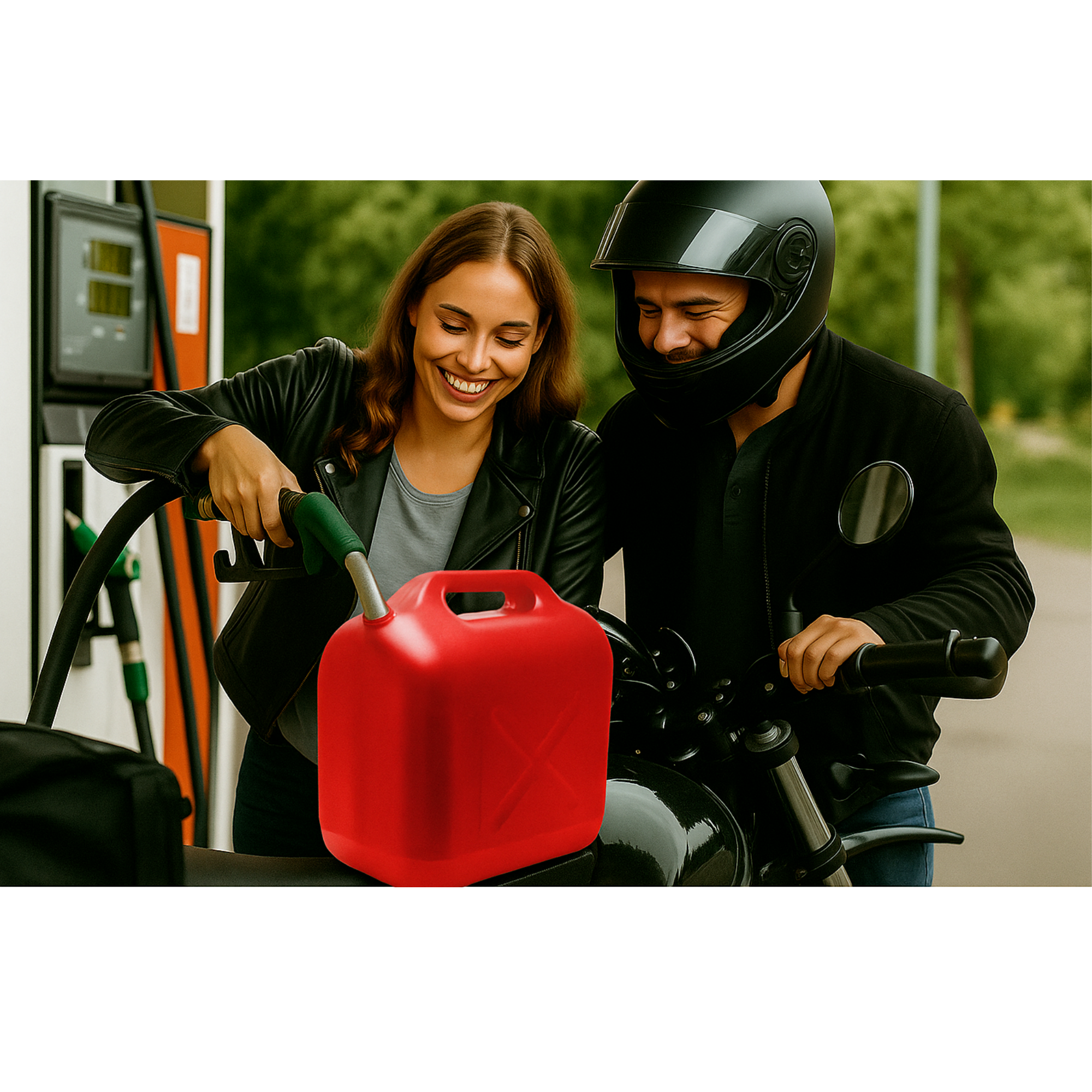 Afbeelding van Brandstof Jerrycan 20 Liter Benzine of Diesel - 20L met tuit en ontluchtingsnippel - Brandstoftank - cbf9