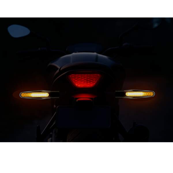 Afbeelding van HSXL - 2 stuks LED Motor Richtingaanwijzers Dynamisch - Motorknipperlichten - Universeel - Buigbaar -