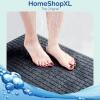 Afbeelding van HSXL - Antislipmat - 70x40CM - Incl. Netspons - Antislip Douchemat / Badmat Zwart met Zuignappen – Mat voor