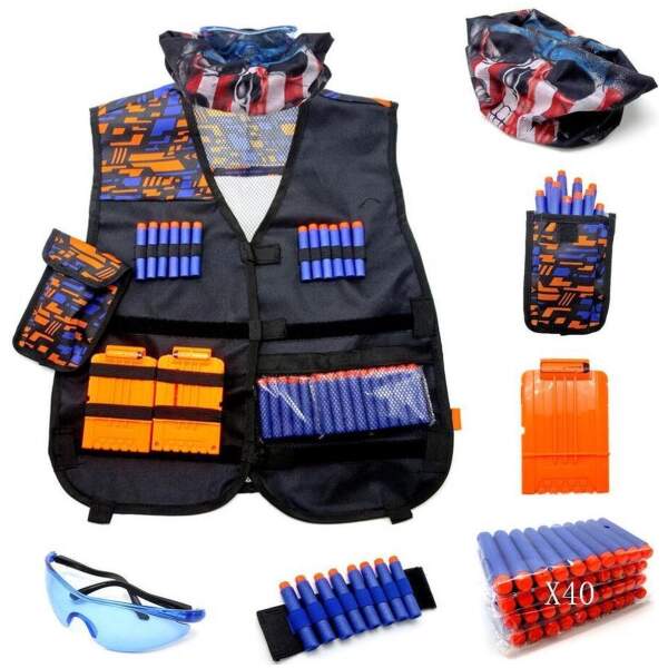 Afbeelding van Verkleed vest - Tactical Vest voor Kinderen - Schiet Speelgoed - Pijltjes Vest - Kinderspeelgoed -