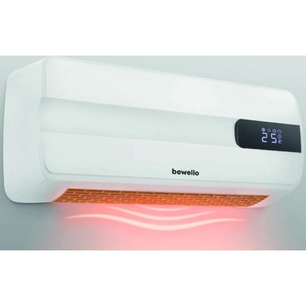 Afbeelding van Elektrische Verwarming Kachel Wand Hangend met Thermostaat - Ventilator Functie - Wandbevestiging - tot 30m2