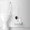 Afbeelding van Bewello - Luxe WC Borstel met Houder Hangend of Vrijstaand - Wit - met Plek voor Schoonmaakmiddel - Luxe