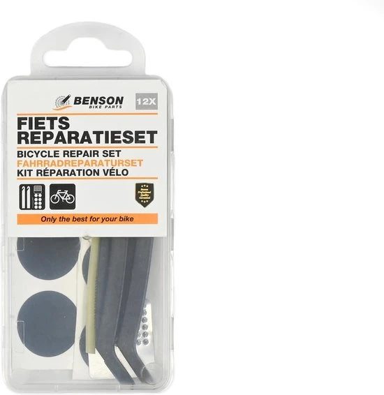Afbeelding van Benson Bandenreparatieset - Fietsreparatieset - Bandenplakset in Opbergbox - 12 delig - cd5a 8e68 4388 9995