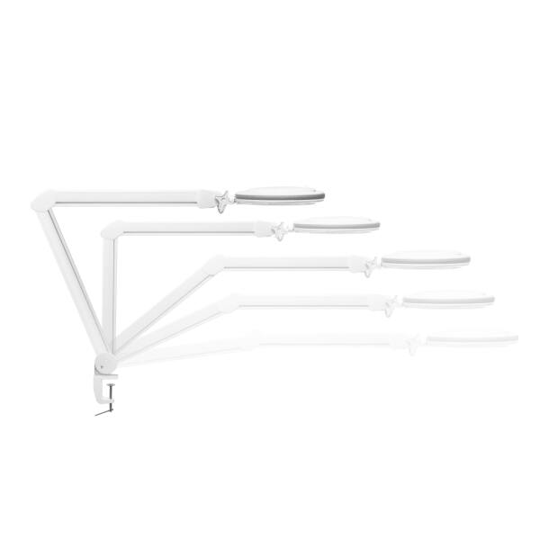 Afbeelding van Handy - Grote Bureau Loeplamp met Tafelklem - Vergrootglas met verlichting - Op Netstroom - 130MM Glas - Loep