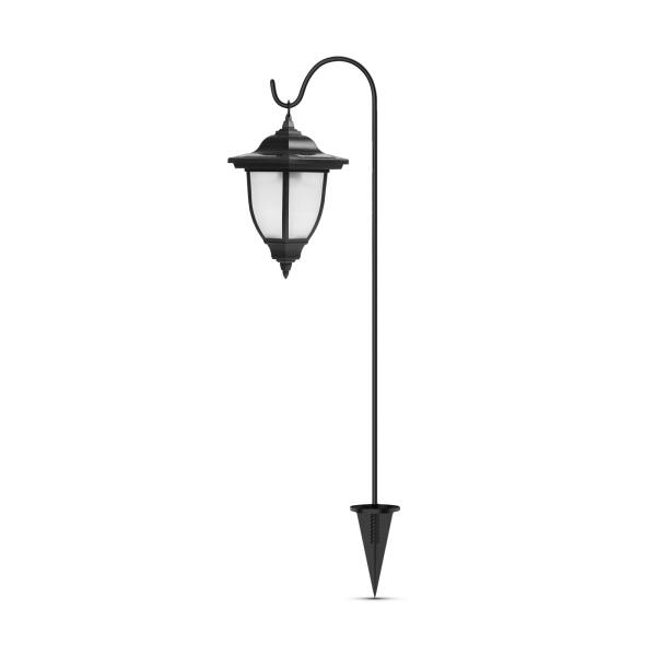Afbeelding van Garden of Eden - Landelijke Tuinlantaarn LED Solar op Prikspot - Tuinverlichting / Sfeerverlichting - Zwart -