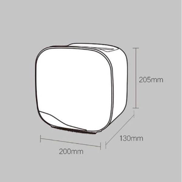 Afbeelding van Bewello® - WC Rolhouder - Toiletrolhouder - Zelfklevend WC Kastje - Wit met Grijs - 200 x 130 x 205 mm -