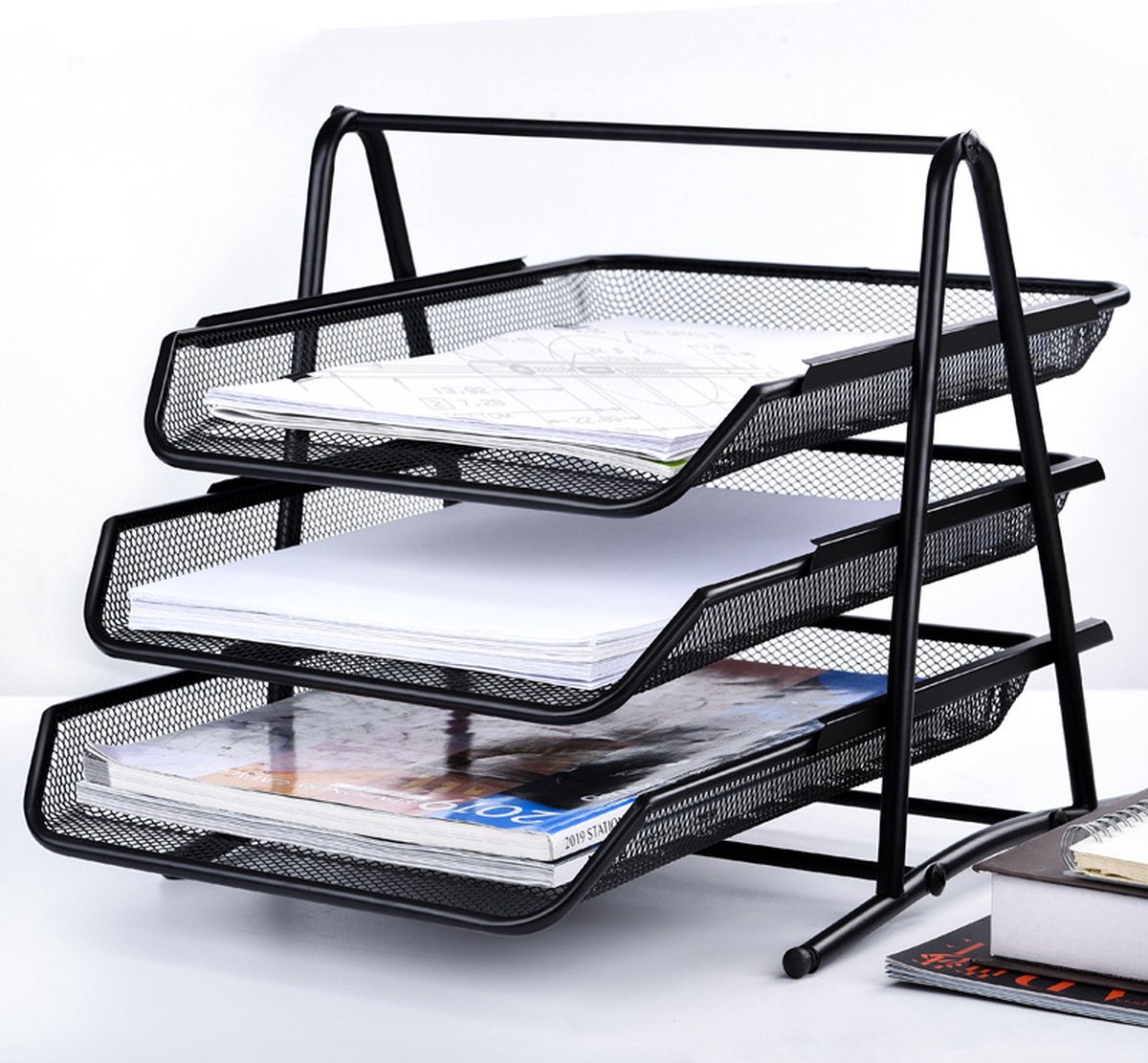 Afbeelding van Metalen Brievenbak - Documentenrek - Postsorteerder - Brievenhouder Postbakje - Bureau Organizer en