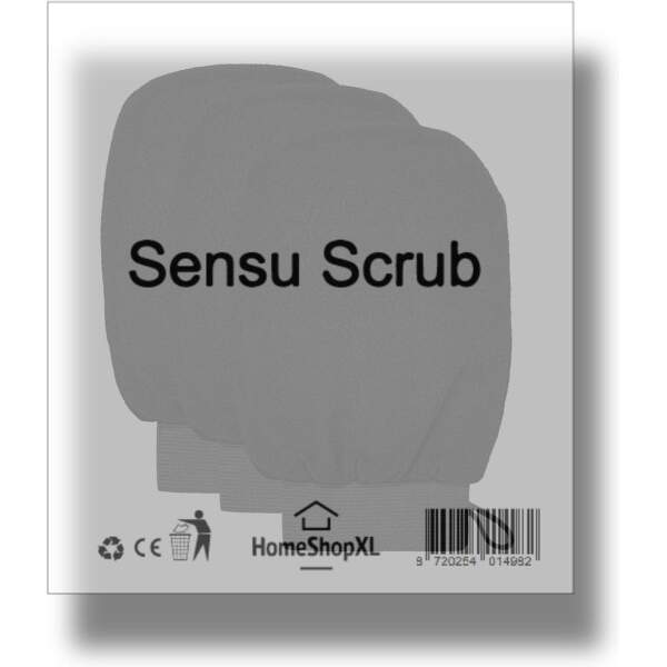 Afbeelding van 3x Sensu Scrub Handschoen - 3 stuks - Zwart - Washand Exfoliating Glove - Kessa Hammam Washandje - BPK - d3ac