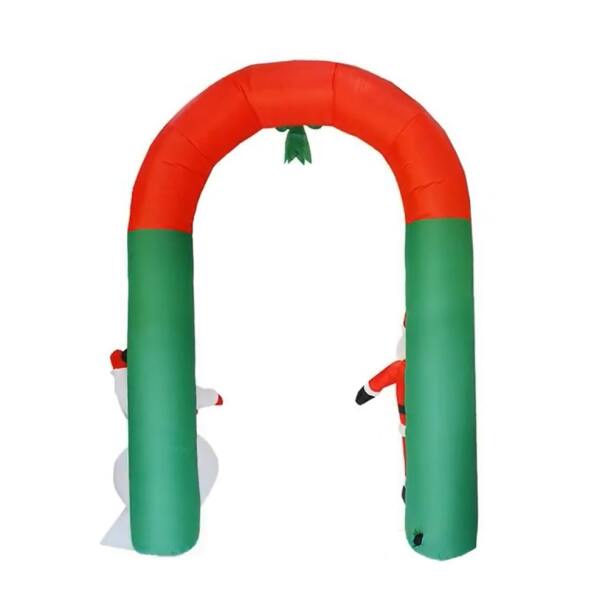 Afbeelding van Kerstverlichting Buiten op Netstroom - Opblaasbare Kerstboog met LED verlichting - XL 240x240 cm - - d4a3