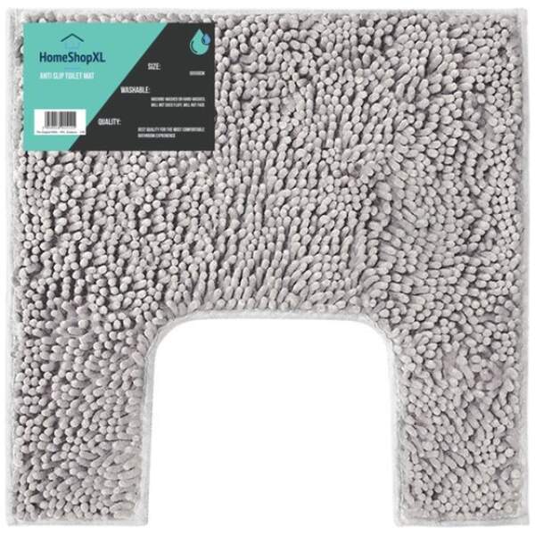 Afbeelding van WC mat - 50x50cm - Licht Grijs - Antislip Toiletmat Douchemat Badkamermat of WC mat - d56a ca78 464a a2c1