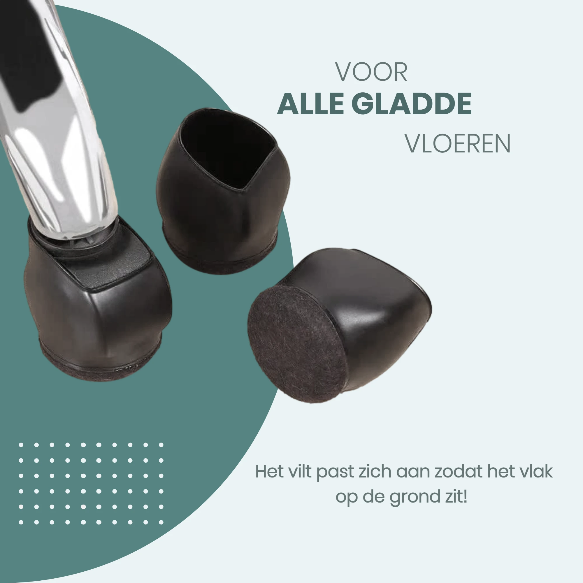 Afbeelding van N'JOY LIFE - 5x Premium Bureaustoel Stoelpoot Beschermers Flexibel - Stoelpootdoppen Bureaustoel Wielen