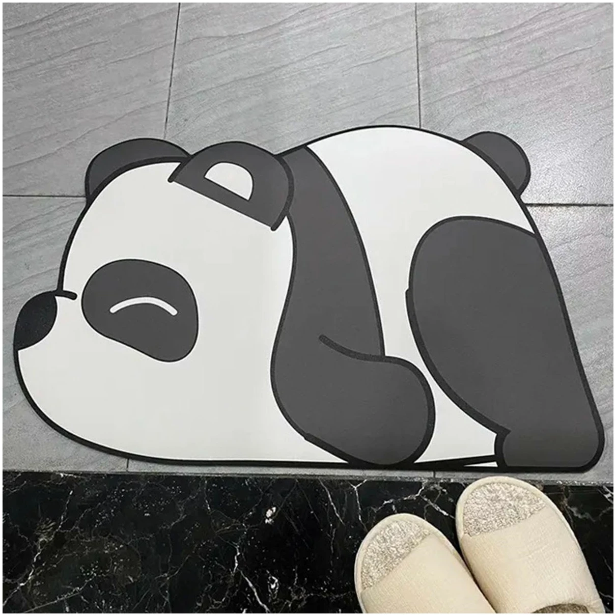 Afbeelding van Sneldrogende Panda Badmat - Badkamermat 40x60cm - Douchemat voor in de Badkamer - voor Kinderen - d821 f06f