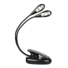 Afbeelding van Draadloze Leeslamp met clip - Boek Verlichting - Bureaulamp met LED Verlichting en Klem - Dubbel Leeslampje -