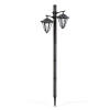 Afbeelding van Garden of Eden - Dubbele Landelijke Tuinlantaarn LED Solar op Prikspot - 137cm Hoog - Tuinverlichting /