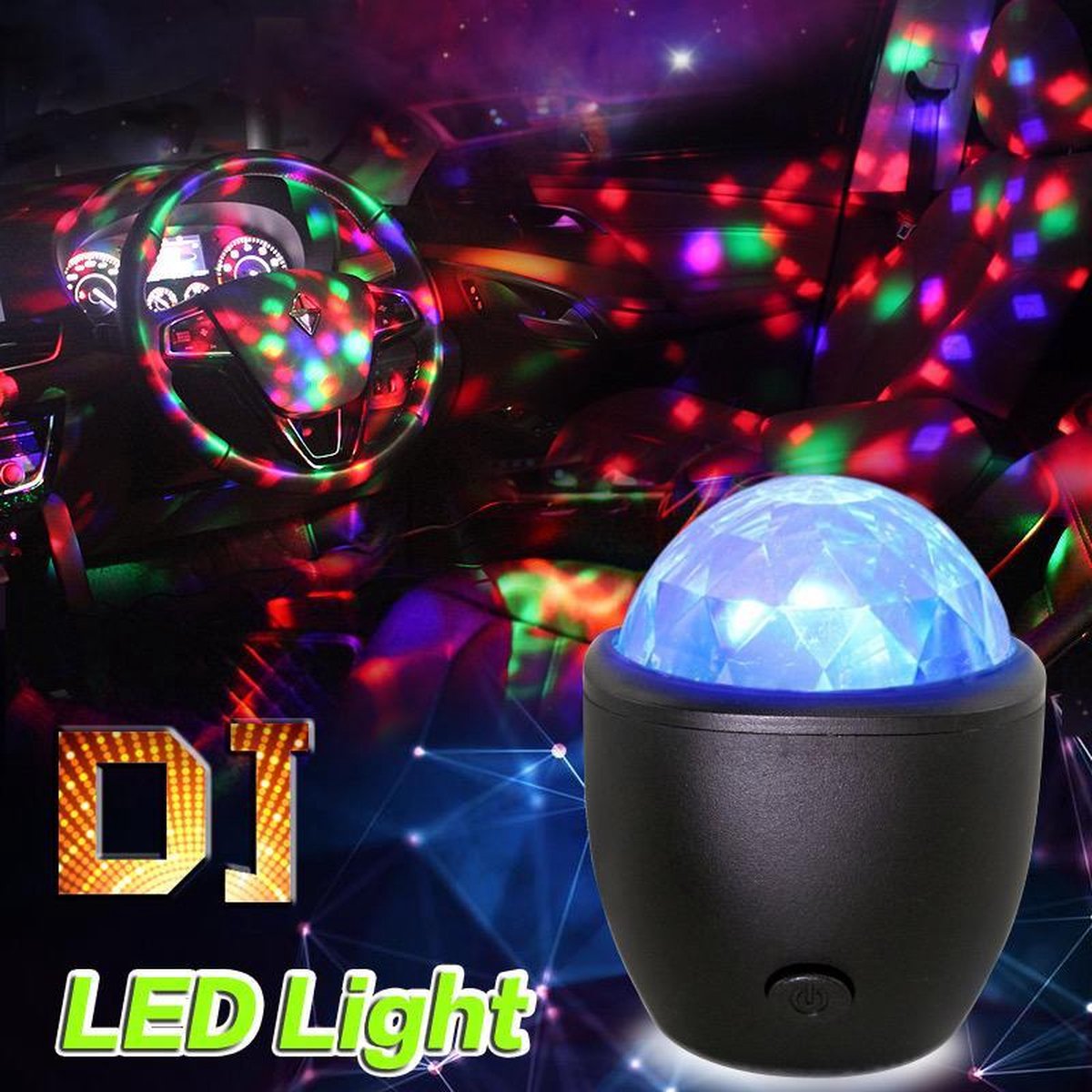 Afbeelding van Mini USB LED Disco Light - USB Discolamp - Feestlicht - Sfeerlicht - Disco Lamp - Auto Disco Verlichting -