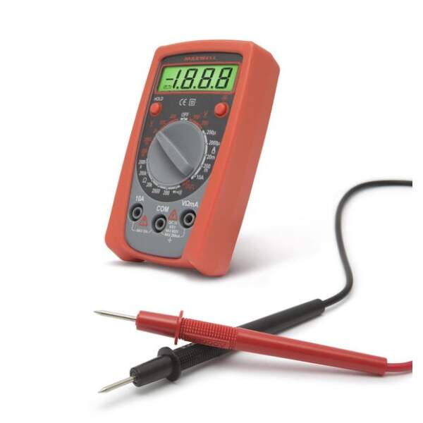 Afbeelding van MAXWELL - MPseries - Multimeter Digitaal - AC / DC - Incl. 9V Batterij & Testprobes - Digitale Multi