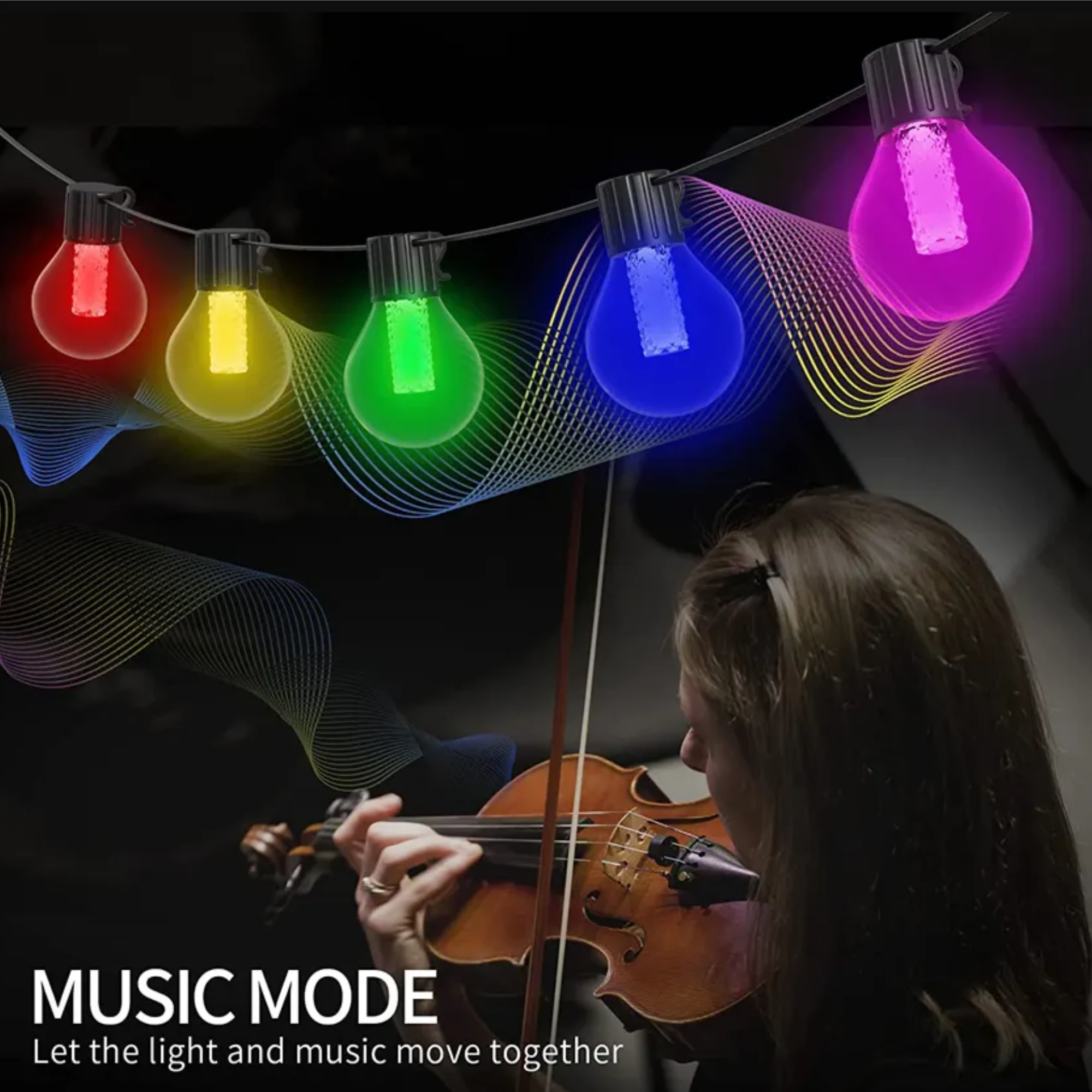 Afbeelding van Garden of Eden - Lichtsnoer voor Binnen of Buiten op Netstroom - Multicolour - 7.5m - met App en Bluetooth