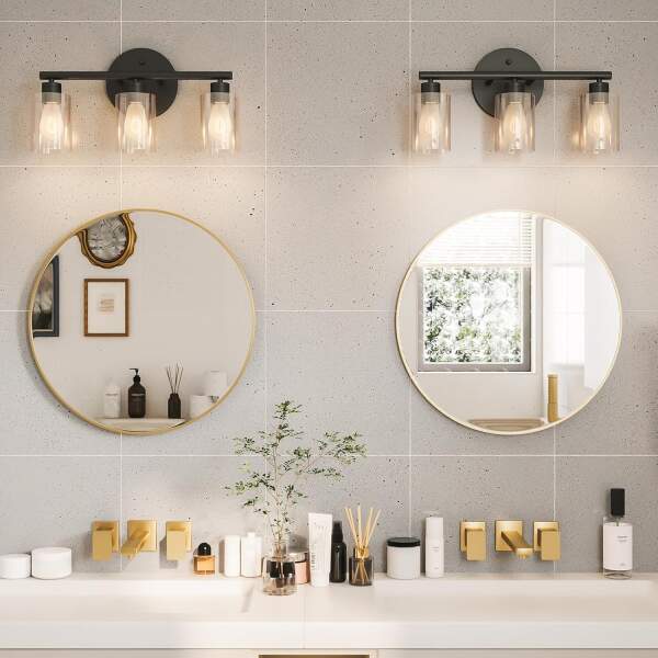 Afbeelding van HSXL - Spiegels - Luxe Ronde Spiegel Goud - 60 cm Groot - Grote Wandspiegel 60cm Rond met Gouden Rand -