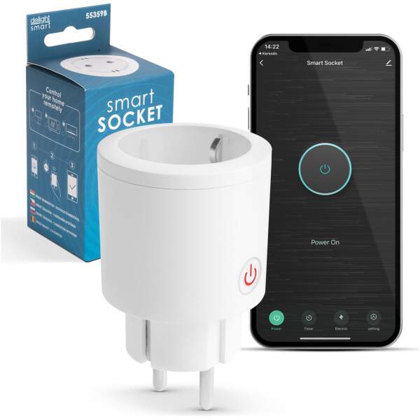 Afbeelding van Slimme WiFi Stekker - Smart Plug met Energiemeter - 3680W / 16A Geschikt maar niet gemaakt door: Amazon