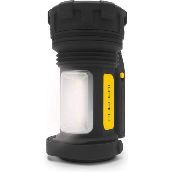 Afbeelding van PHENOM - Zaklamp Verstraler - Grote Zaklantaarn - Dubbele LED lampen - 2 in 1 Werkplaats Zaklamp - Inclusief