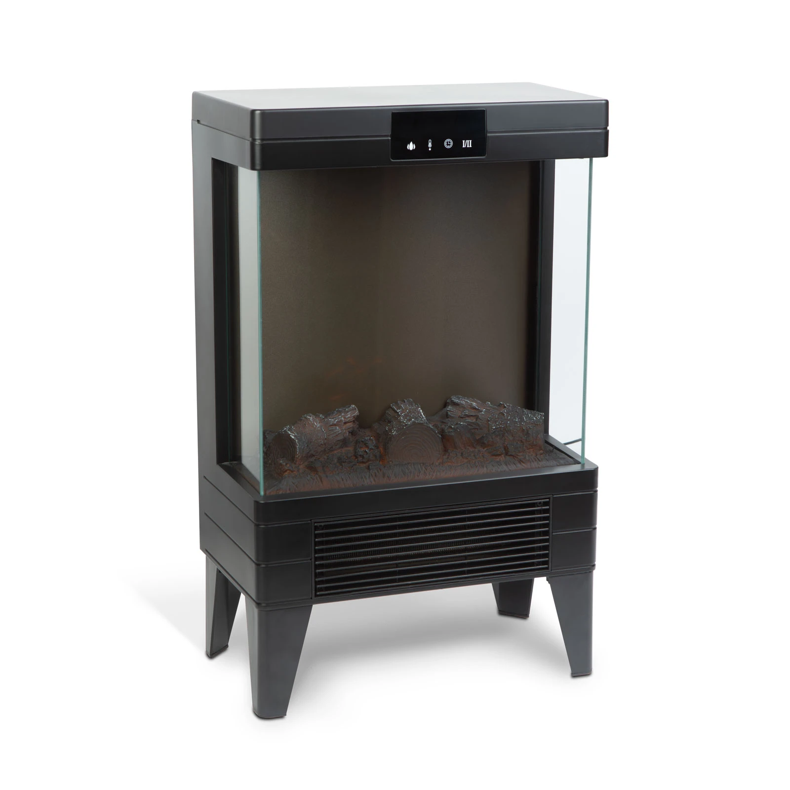 Afbeelding van Bewello - Elektrische haard - Met verwarming - Sfeerhaard - Electrische Kachel - Vrijstaand - Zwart - 180° -