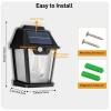 Afbeelding van Landelijke Hangende Tuin Lantaarn met LED Bol lamp Solar - Windlicht op Zonne-Energie - Wandlamp voor Buiten