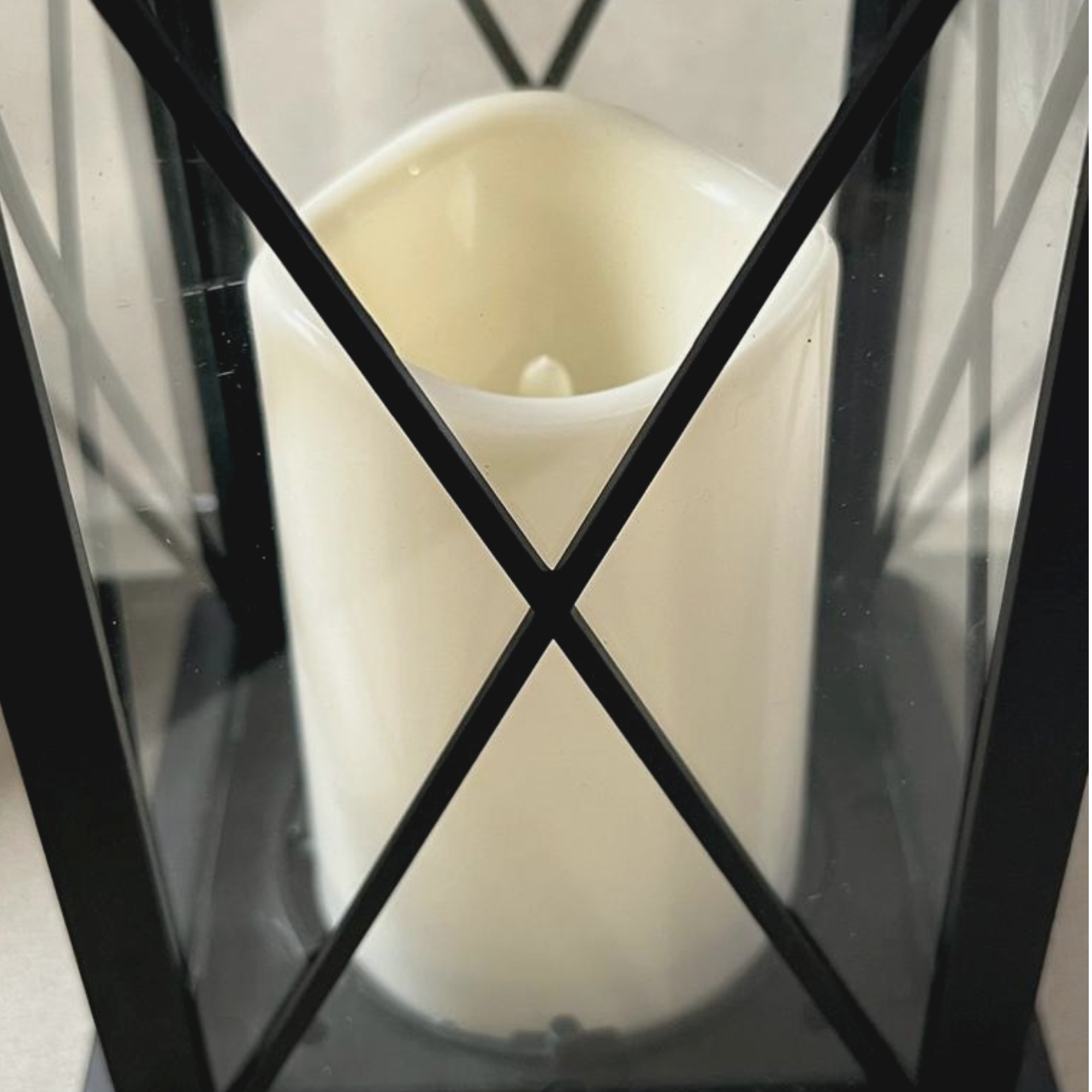 Afbeelding van Landelijke Tuin Lantaarn met LED Kaars Solar - Windlicht op Zonne-Energie - Tafellamp voor Buiten met