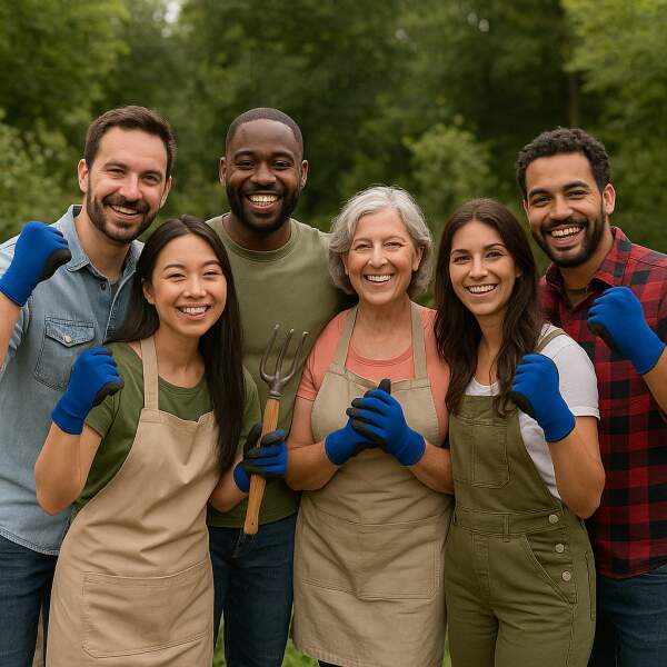Afbeelding van Handy - Werkhandschoenen Tuin Heren en Dames - Tuinhandschoenen Blauw - L / Maat 9 - Herbuikbaar - BPK - ea17