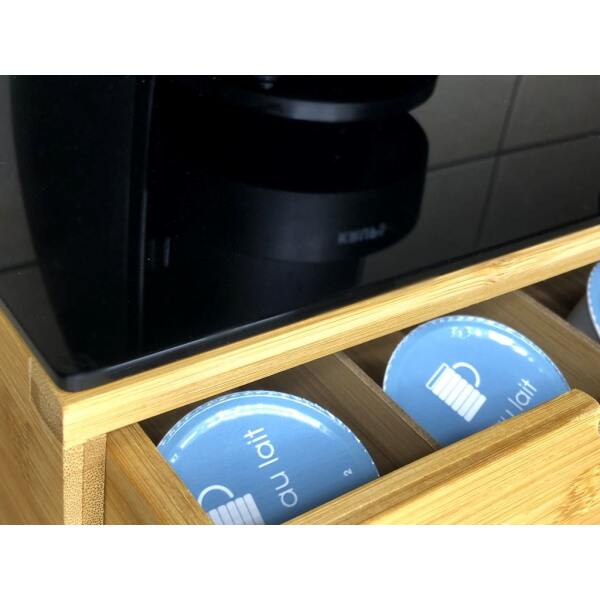 Afbeelding van Capsulehouder Dolce Gusto - Bamboe & Zwart Glas - Cuphouder Lavazza - eaf1 d58b 493f a415 b7e87d4f513b