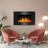 Afbeelding van Elektrische Verwarming Sfeerhaard - Open Haard met Afstandbediening - Gebogen - 950 tot 2000W - Tot 30m2 -