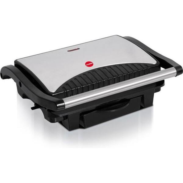 Afbeelding van Eldom GK120 Contactgrill – 1000W RVS – Anti-aanbak Grillplaten 25,5x17,8cm – Beweegbare Bovenplaat –