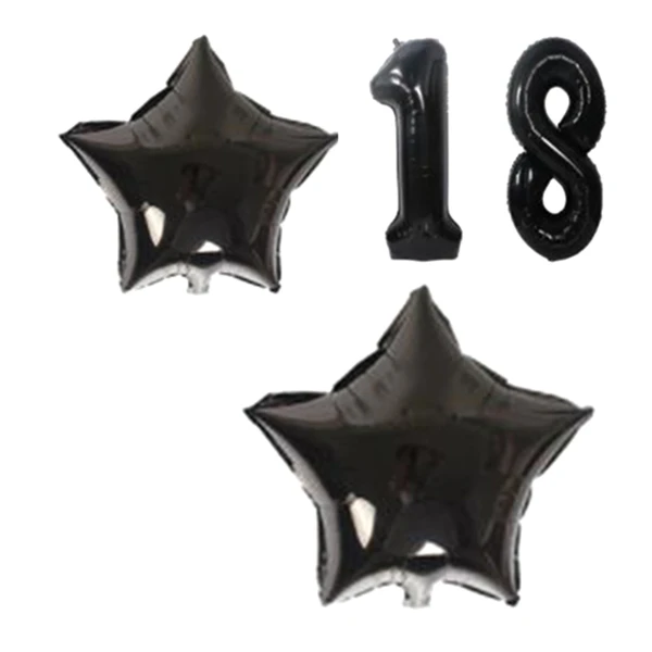 Afbeelding van 18 Jaar Zwart & Goud Verjaardag Decoratie Versiering - 25 delig - Ballonnen - BPK - ed0b f701 40c5 acde