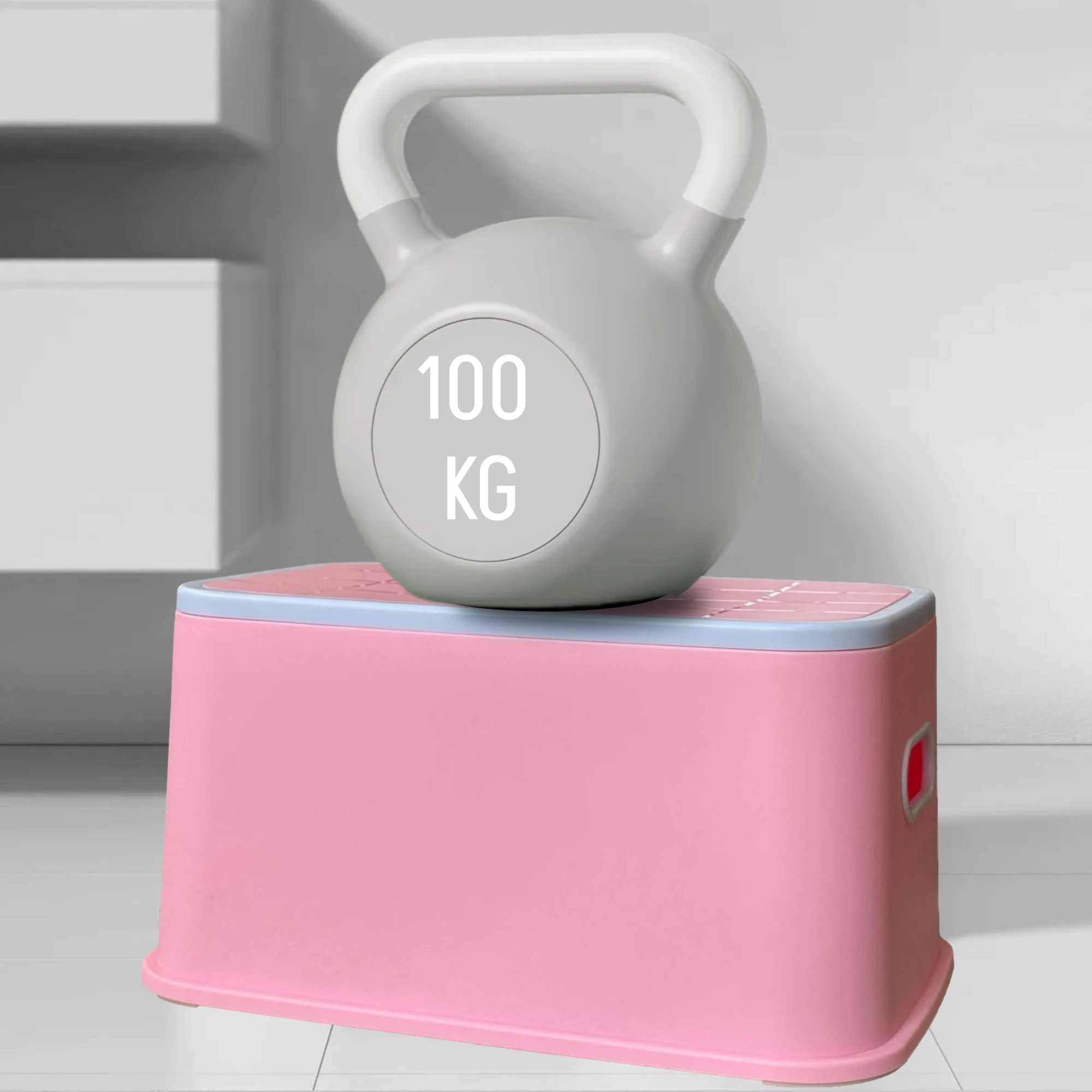 Afbeelding van Opstapje Kind - Max 100kg - Roze - Antislip Krukje - WC Krukje - Kinder Opstapjes - WC Trainer - WC