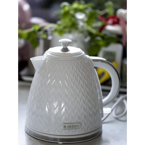 Afbeelding van Grote Waterkoker Retro - ELDOM - Wit Glans - 1.7 Liter - eee0 1fcb 4667 b5d4 2282c6e5e3f3
