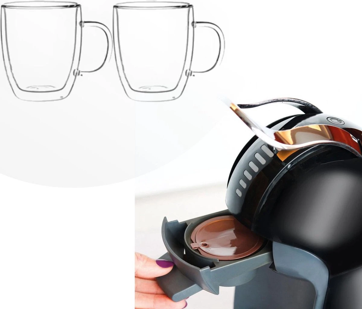 Afbeelding van Vog&Arths - Dubbelwandige Glazen - Theeglazen - 350 ml - 6 stuks - Latte Macchiato / Cappucino Glazen -