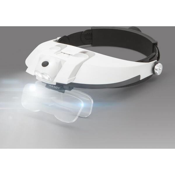Afbeelding van Vergrootglas Bril - Loepbril met LED verlichting - met 5 lenzen - Loeplamp Hoofdband - voor Diamond Painting,